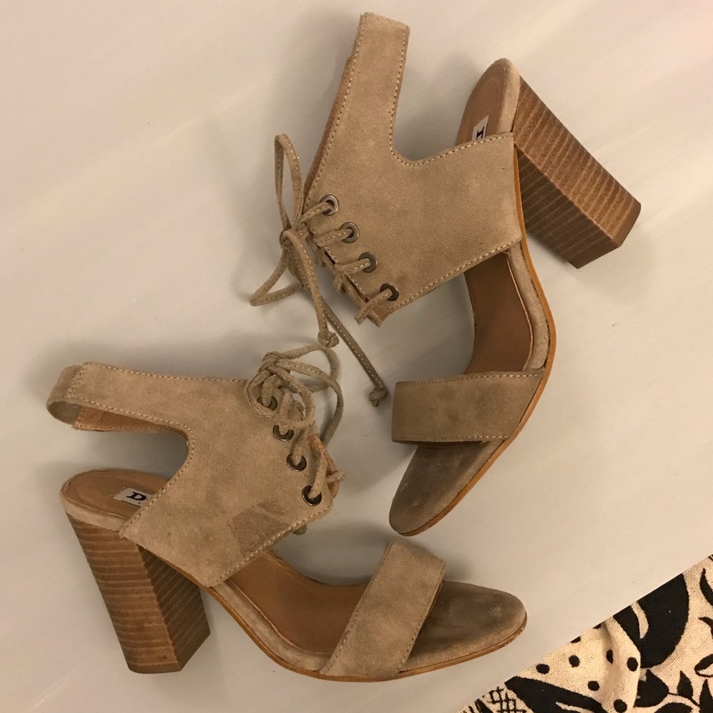 Dune London IRANA Taupe Lace Up Heel Sandals